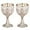 White, variant on Yardley London 30ml Embossed Handmade Premium Metal Wine Glasses Set of 2