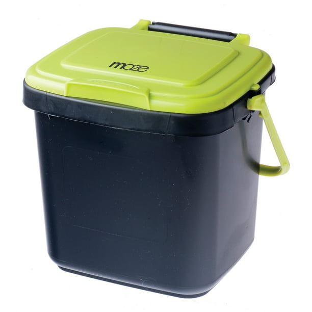 RSI 2 gal Black and Plastic Kitchen Composting Bin
