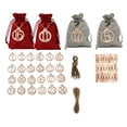 thumbnail image 1 of Advancent 24 piezas bolsas de calendario de Navidad DIY dulces aperitivos almacenamiento de regalo decoración del hogar de vacaciones con pegatinas Clips Kits de decoración para fiestas No.06 Advancent HA010040-06B, 1 of 6