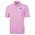 thumbnail image 2 of Men's Cutter & Buck Pink Seattle Seahawks Virtue Eco Pique Stripe Recycled Polo, 2 of 3