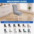 thumbnail image 3 of JIATER Dining Chair Covers Stretch Washable Chair Slipcovers Protector Set of 4,Light Gray, 3 of 8