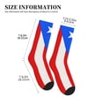 thumbnail image 3 of Men's Pr Puerto Rico-Flag Novelty Athletic Socks Women's Digital Printing Funky Patterned Crew Socks, 3 of 7