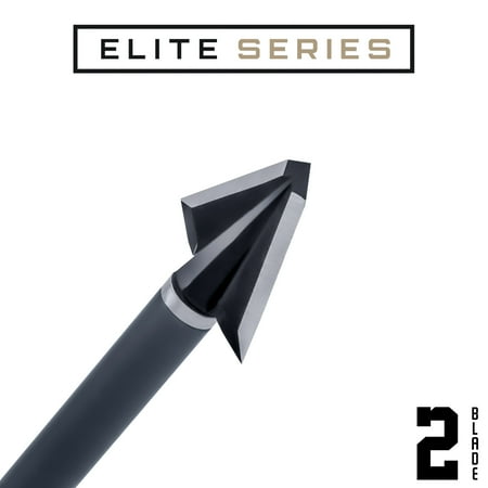 Ozcut Elite 2 Blade Double Bevel Cut On Contact Broadhead - 100gr 125gr 150gr 100% Stainless Steel Fixed Blade Broadhead (3 Pack)