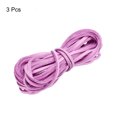 thumbnail image 3 of Uxcell 5.47 Yards 2.6mm Flat Leather Cord Suede String for DIY Crafts, Pink 3Pack, 3 of 7