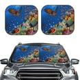 thumbnail image 2 of Haiem Colorful Coral Reef Windshield Sun Shade: Universal Foldable 2-Piece Car Front Window Sunshade - Blocks Uv Rays, And Reduces Heat,Essential Car Accessory Small, 2 of 7