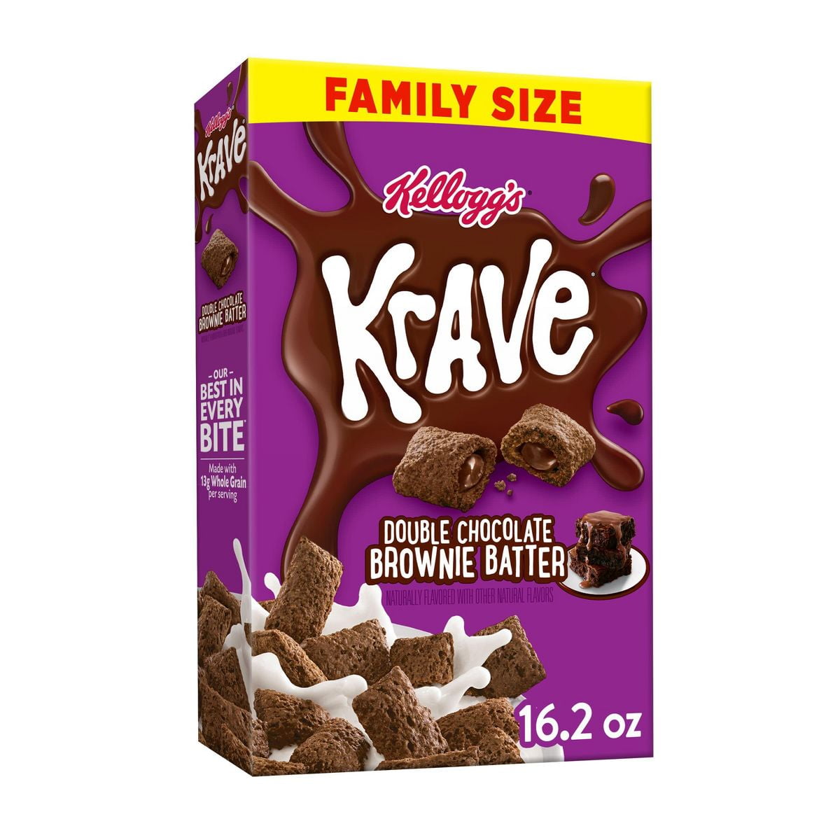 2X - Krave Double Chocolate Brownie Batter Cereal - 16.2oz - Kellogg's