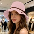 thumbnail image 5 of Levmjia Women Fisherman Hat Breathable Straw Bow Lightweight Sun Hat For Beach Travel Gardening Daily Commute Outdoor Casual Leisure Summer UV Protection, 5 of 7