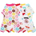 thumbnail image 2 of 4Pcs Pet Dog Jumpsuit Soft Clothes Spring Summer Cotton Dogs Bodysuits Long Sleeve ShirtS, 2 of 9