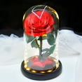 thumbnail image 4 of Margarine Rose and Preserved Rose in Glass Dome, Made from Artificial Preserved Flowers, Roses Never Withered Gift for Her, Valentine's, Mother's Day, Birthday (with Gift Box), 4 of 6