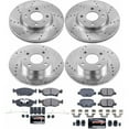 thumbnail image 3 of PowerStop Front and Rear Z23 Evolution Sport Carbon-Fiber Ceramic Brake Pad and Drilled & Slotted Rotor Kit Fits: FIAT Select Models K6291, 3 of 10
