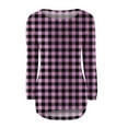 thumbnail image 4 of YunPes Cozy Plaid Sweaters for Girls Oversized Long Sleeve Crew Neck Fuzzy Pullover Teen Fall Winter Warm Casual Sweatshirt, 4 of 5