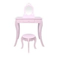 thumbnail image 5 of SESSLIFE Kids Princess Vanity Table and Chair Set, Kids Vanity Set with Mirror and a Drawer, Makeup Dressing Table for Girls Age 4-9, 5 of 10