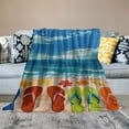 thumbnail image 2 of Orinice Flip Flops Warm Lightweight Blanket Soft Fleece Blankets All Seasons Exquisite Gifts 60x80in, 2 of 6