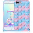 thumbnail image 1 of KATEA Blue Heart - Funda de silicona para iPhone 6 Plus/6S Plus/7 Plus/8 Plus, diseño divertido, lindo, único, antiestrés, estética, para niños, niñas y jóvenes (, 1 of 5
