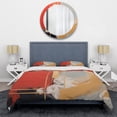 thumbnail image 3 of Designart "Abstract Expression in Yellow and Red" Abstract Painting Bedding Covert Set - Abstract Red Modern Bed Set With 2 Shams, 3 of 5