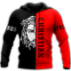 thumbnail image 1 of Sudadera retro con cremallera para hombre, con estampado 3D de God Knight, con cruz latina, para otoño, estilo moderno, 1 of 6