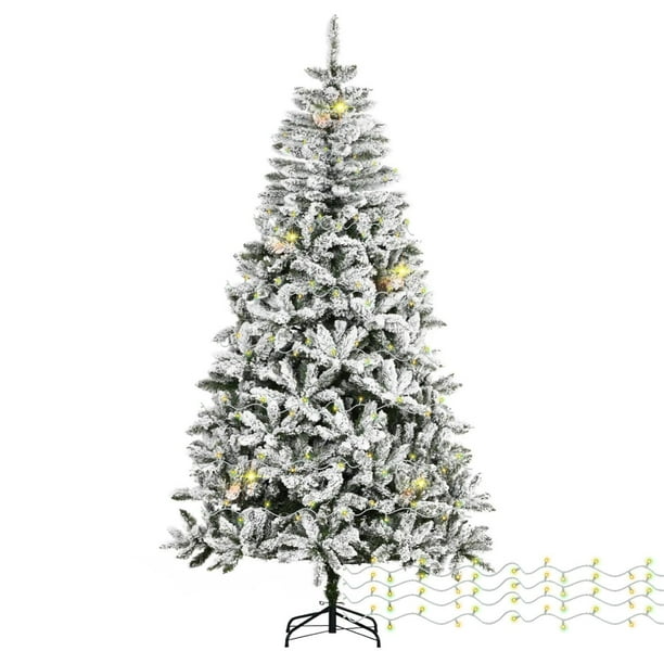 Árbol de Navidad Nevado Pino Artificial 1.80M Frondoso + Guirnalda De 250 Luces LED 25M Skygreen
blanco