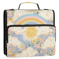 thumbnail image 5 of FORMRS Zipper Binder with Shoulder Strap 2-inch Ring 500 Sheet Capacity File Bag, Purple Rainbow Clouds, 5 of 5