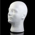 thumbnail image 3 of Mannequin pour Homme en Polystyrène Styromousse Mousse Tête Modèle Support Perruque Cheveux Chapeau Nouveau, 3 of 5