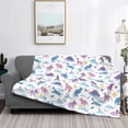 thumbnail image 2 of Yiaed Dinosaur Print Blanket Throw Blanket Soft Cozy Flannel Blanket for Home Bed Sofa Couch Chair-50"x40", 2 of 6