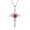 07-ruby-July, variant on PYNZY Cross Necklace for Women, 925 Sterling Silver Heart Pendant Necklace 6×6MM Created Sapphire Birthstone Jewelry Gifts for Women