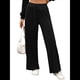 thumbnail image 1 of Pantalones Deportivos de Pierna para Mujer, Cintura Alta, Holgados y con Cordón Ajustable Negro L, 1 of 9