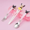 thumbnail image 3 of Disney Lightning McQueen Mickey Minnie Stitch Princess Elsa Anime Cartoon Children's Tableware Training Chopsticks and Spoons, 3 of 5