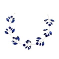 thumbnail image 1 of Nvzi Horquillas para el pelo de boda con flores para novias, peinetas con perlas de cristal, pinzas para el pelo, accesorios para el pelo de boda dorados, joyas, color azul, 1 of 5