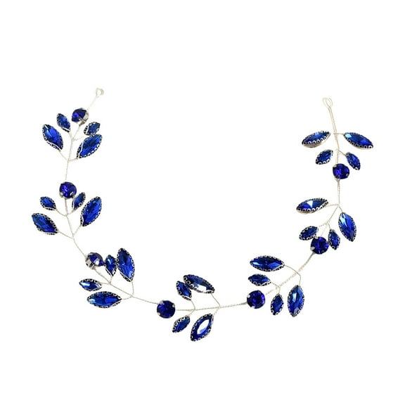 ERDOUY Bridal Flower Wedding Hair Pins Crystal Pearl Hair Combs Clips Headpiece Gold Wedding Hair Accessories Jewelry with Rhinestone for Brides Bridesmaids Women Girls (Blue)