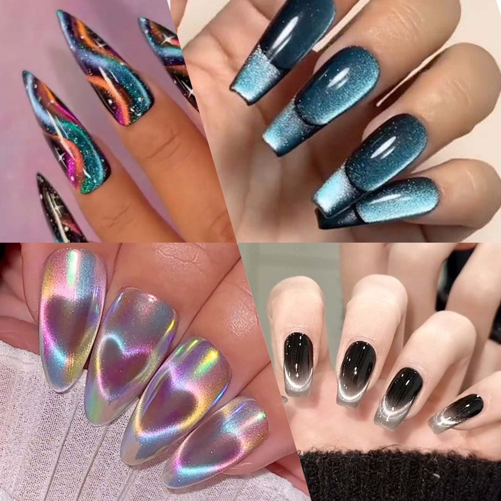 DISCO THAW NAIL POLISH Magnet 6点セット HHBEAUTY 6 in 1 Nail Magnet, Cat Eye Gel Nail Polish Magnet for