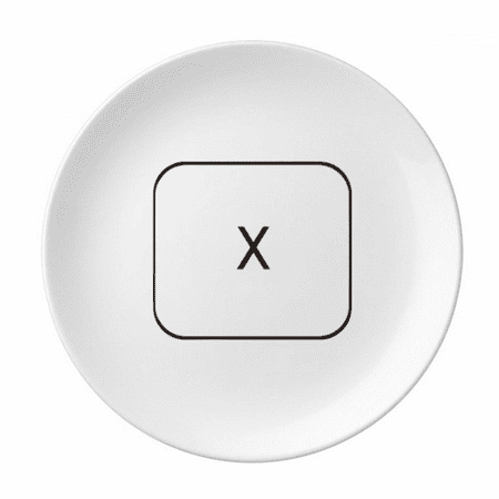 

Keyboard Symbol X Plate Decorative Porcelain Salver Tableware Dinner Dish