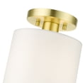 thumbnail image 4 of 41094-12 Livex Lighting Meridian - 1 Light Semi-Flush Mount - 7 Inches wide by 8.5 Inches high-Satin Brass Finish, 4 of 11