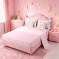 thumbnail image 3 of meiyoeat Cute Floral Alphabet Print 7-Piece Twin Bedding Sets For Girls,Cartoon Flowers Monogrammed S Letter Bedding Comforter Set For Kids,pink Reversible, 3 of 7