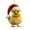 A, variant on Qocolhg 2024 Cute Cartoon Rooster Hanging Pendant, Acrylic Chick Ornament with Santa Hat for Car Interior, Lifelike Chicken for Christmas Tree Hanging Decoration Window Wall Home Cute Animal