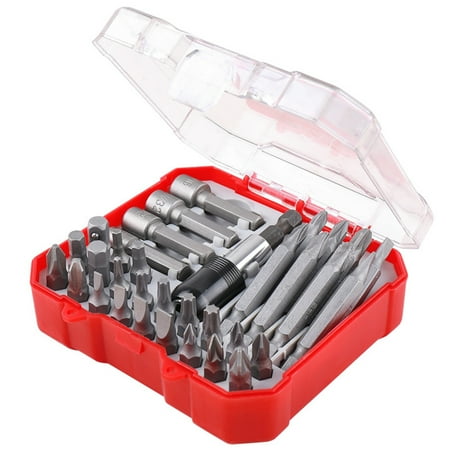 

SONGBIRDTH Screwdriver Bits Set 34Pcs Hand Tools High Strength Practical Magnetic Slotted Hex Cross Screwdriver Bits