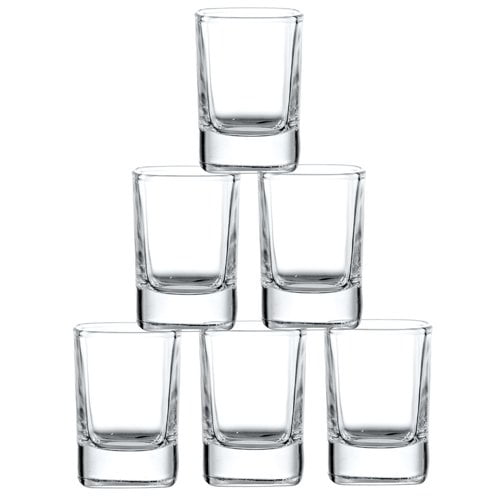 Joyjolt City Heavy Base Shot Glasses 2 Oz Every Day Drinking Glasses Set Of 6