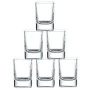 JoyJolt City Heavy Base Shot Glasses 2 oz. Every Day Drinking Glasses (Set of 6)