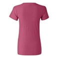 thumbnail image 3 of J. America B57728033 Women V-Neck Slub T-Shirt, Wildberry - Small, 3 of 5