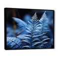 thumbnail image 2 of Designart "Ferns Sapphire Calm" Floral Floater Framed Canvas Print, 2 of 7