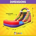 thumbnail image 4 of Pogo Crossover Inflatable Water Slide with Blower, Rainbow Cloud 12 Foot Kids Waterslide, 4 of 9