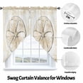 thumbnail image 3 of Vintage Ocean Swag Curtain Valance for Windows, Sand Money Beige Farmhouse Window Treatments Short Swag Topper for Kitchen Windows Bathroom Bedroom, 36"x45", 3 of 8
