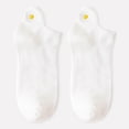 thumbnail image 2 of Yuanlong Women's Boat Socks Daisy Printed Ear Design Low-Cut Solid Color Summer Socks Basic Versatile Holiday Casual Hosiery, 2 of 4