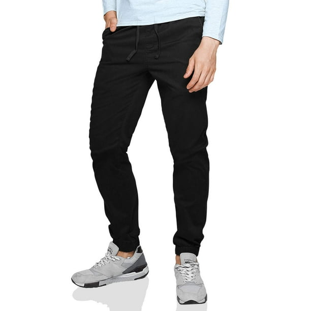 Pantalones deportivos Match 32 negros de corte holgado para hombre