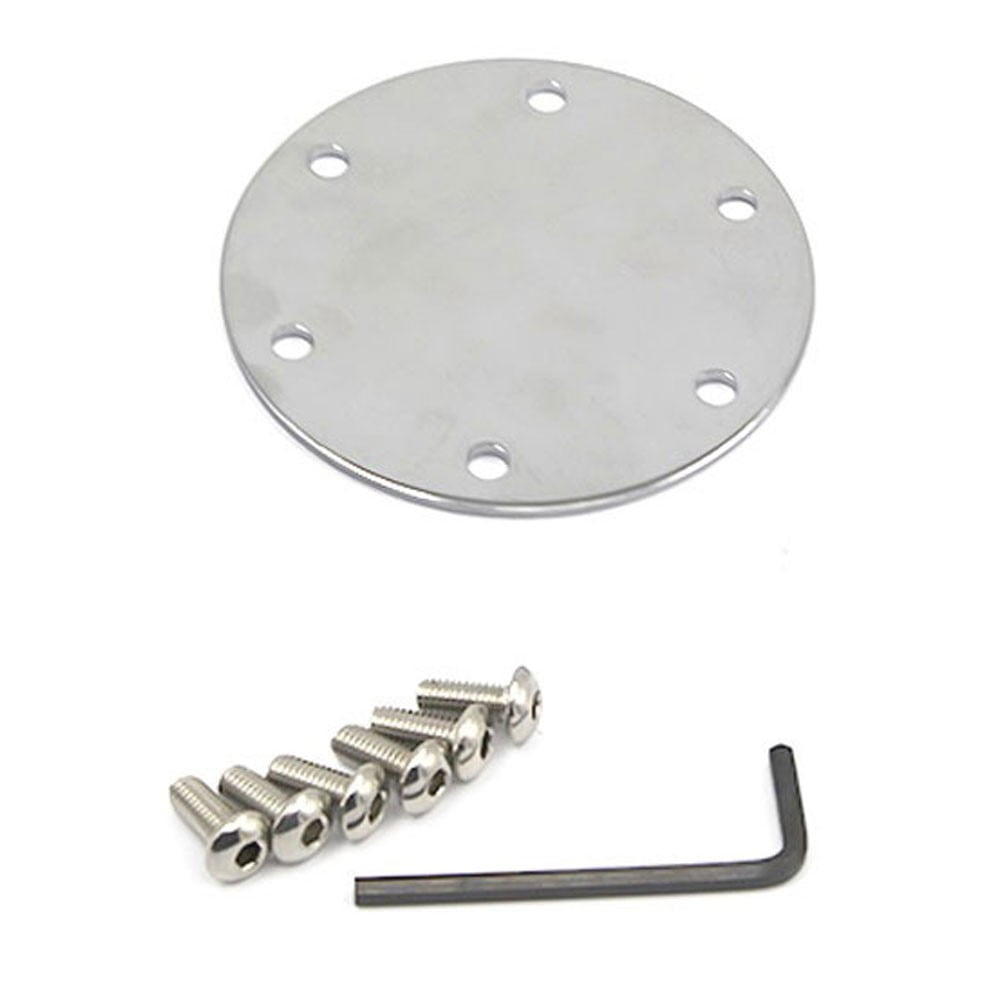 GYZEE Universal Aluminum 6 Hole Steering Wheel Horn Button Delete Plate