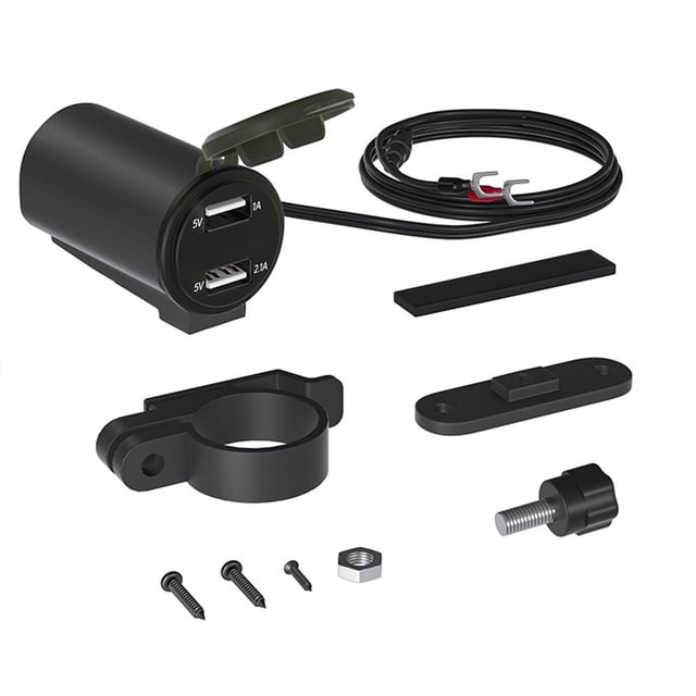 Sidaley USB dual con voltímetro Herramientas de reacondicionamiento Cargadores rápidos Accesorio Puertos de motocicleta Pieza de Accesorios para motos Luz verde