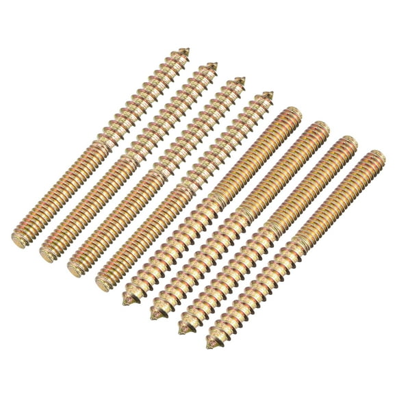 Unique Bargains 1/4-20x3' Hanger Bolts, 16 Pack Double Ended Screws Wood Dowel Screws