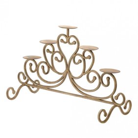 Minuteman International Filigree 7 Candle Black Fireplace