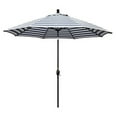 thumbnail image 7 of California Umbrella Pacific Trail Series 9 Ft Octagonal Aluminum Push Button Tilt Patio Umbrella W/ Crank Lift - Stone Black Frame / Olefin Navy White Cabana Stripe Canopy, 7 of 7