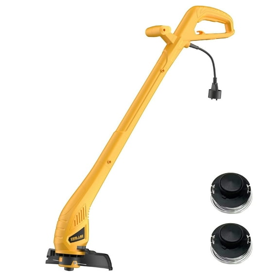 ZEGJAW Weed Wacker Corded, 9 Inch Electric Weed Wacker with 2 Pcs Replace Spool Trimmer Lines, String Trimmer for Lawn Care