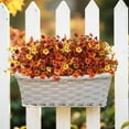 thumbnail image 3 of BITOUSHI Artificial Fake Fall Plants Flowers for Outdoor Outside Decoration,12 Bundles Faux Silk Colorful Daisy UV Resistant Look Real No Fade for Front Door Porch Patio Yard Balcony Autumn Decor, 3 of 5